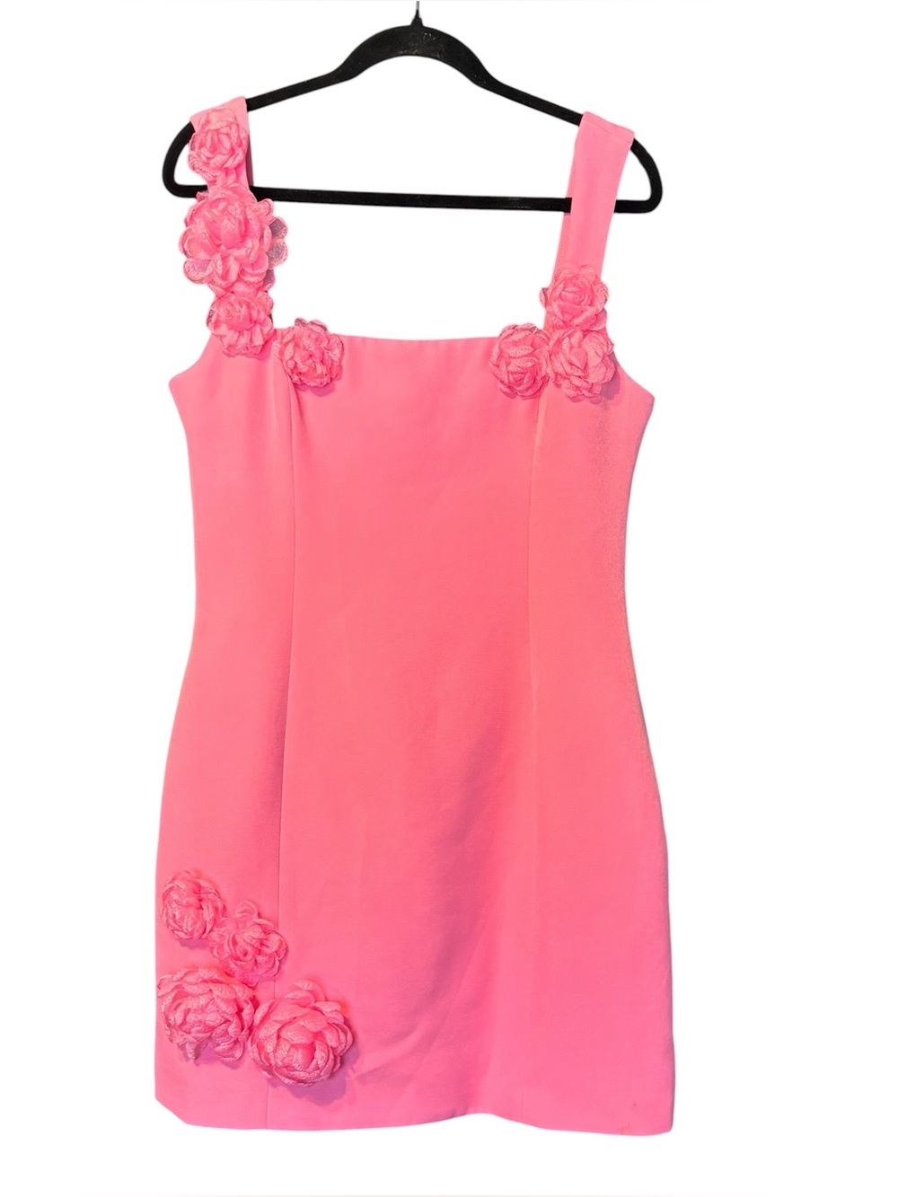 Revolve Elliatt Trompe 3D Floral Mini Dress Bubble Gum Pink Size Large - Picture 2 of 6